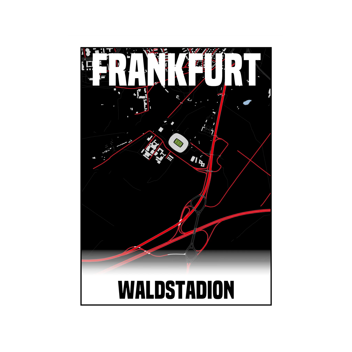 Stadion Frankfurt Karte Fußball Poster