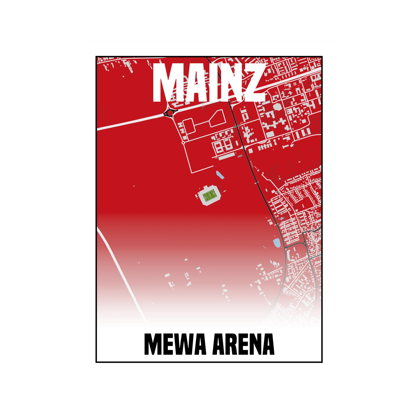 Stadion Mainz Karte Fußball Poster