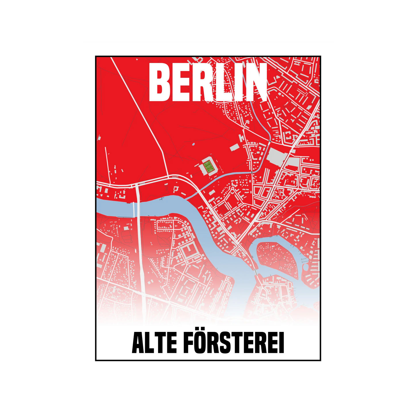 Stadion Berlin Karte Fußball Poster