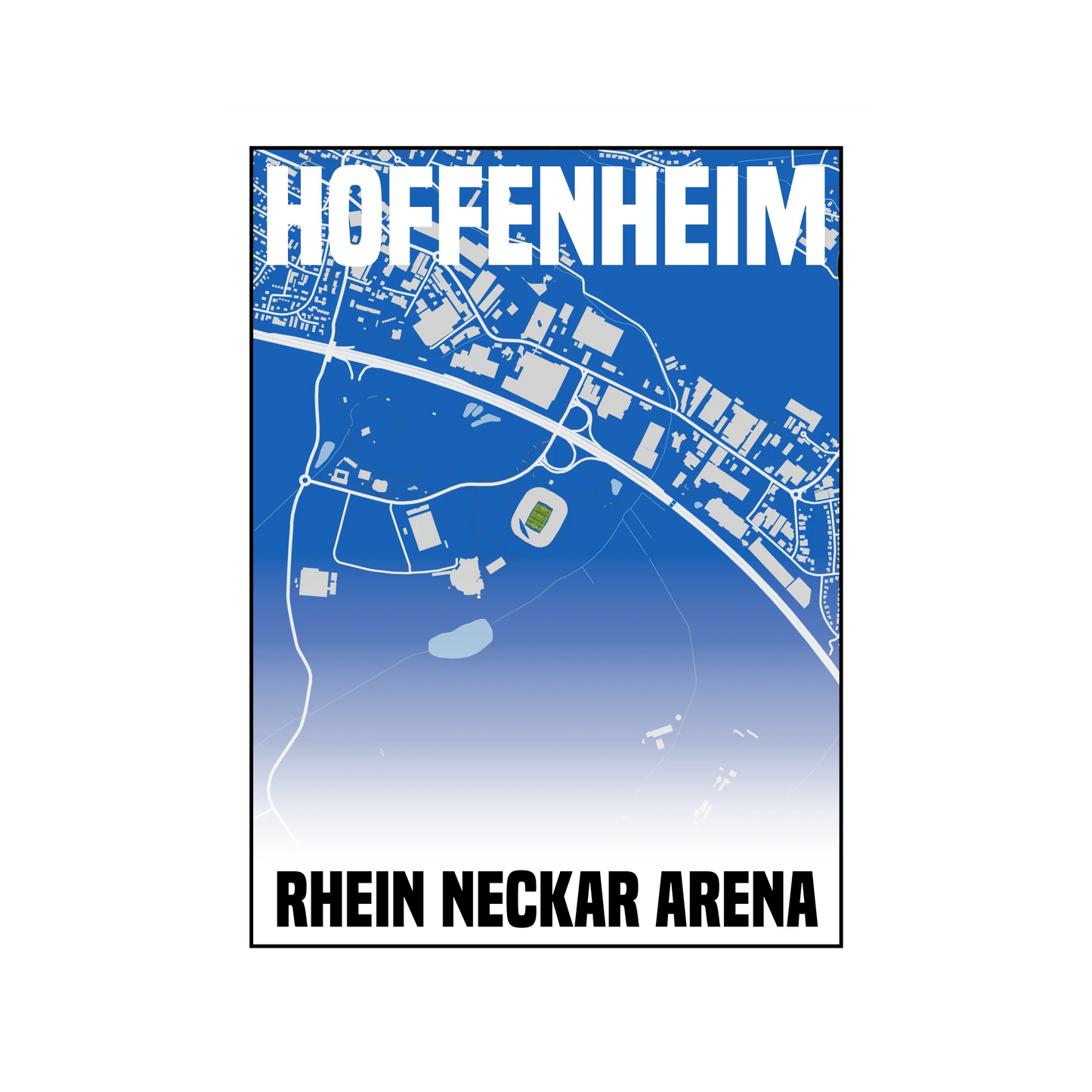 Stadion Hoffenheim Karte Fußball Poster